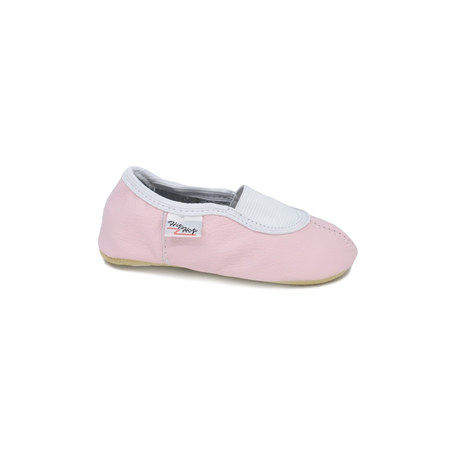 Classic Leather Slippers with Elastic for Kids - Pink