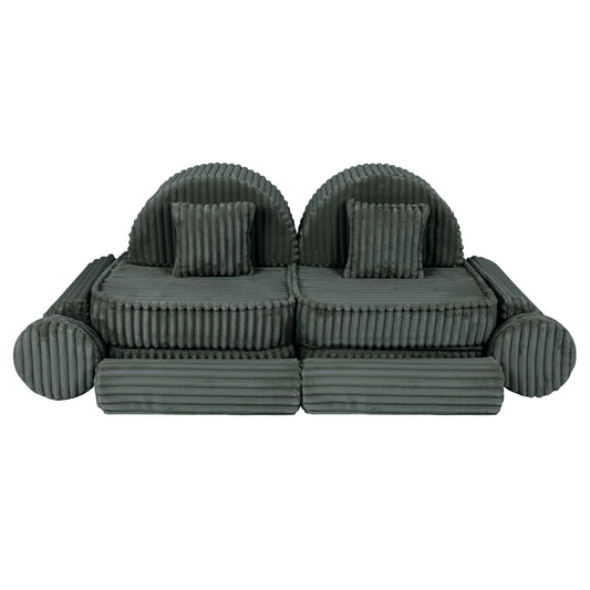 Medium Modular Sofa for Kids - Churros Forest Green Plus