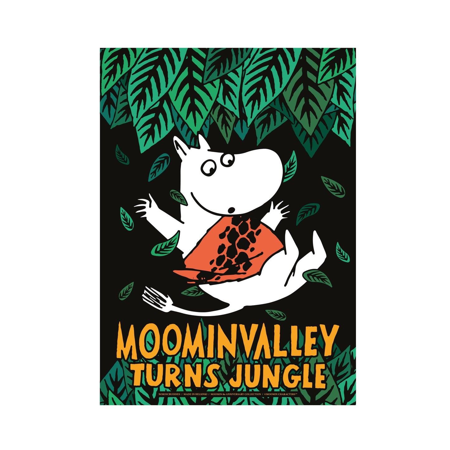 Moomintroll Jungle Poster, 30x40 cm