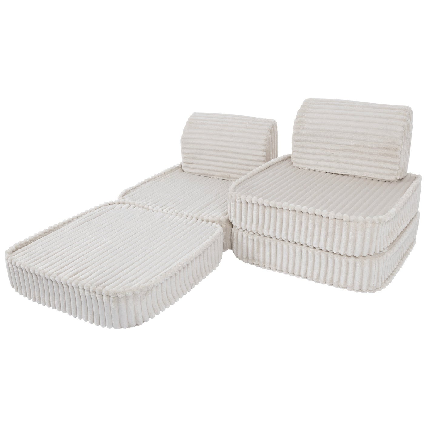 Small Modular Sofa for Kids - Churros White