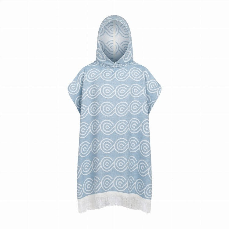 Bamboo Kids Bath Poncho - Light Blue