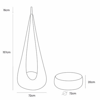 Cocoon Swing for Kids - Aesthetic Ecru