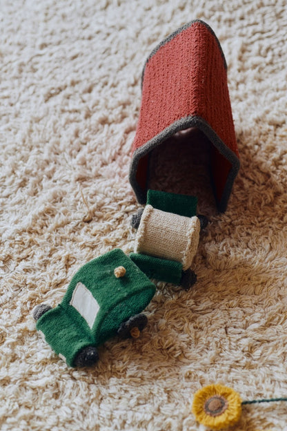 Cotton Play Rug Farm Fields with 7 Cotton Toys, 120x170 cm