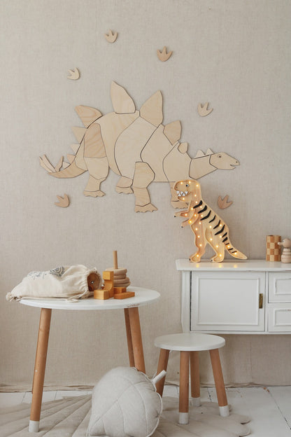 Dinosaur Stegosaurus - Wooden Wall Decoration