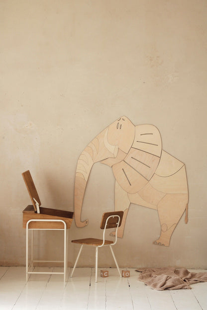 Safari Elephant – Wooden Wall Decoration