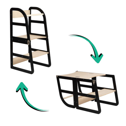 Transformable Kitchen Tower, Convertible 2-in-1