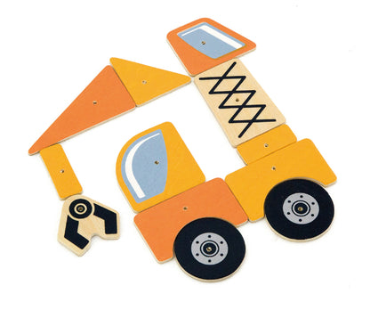 Construction Vehicles Cork Nailer, 45 Pieces