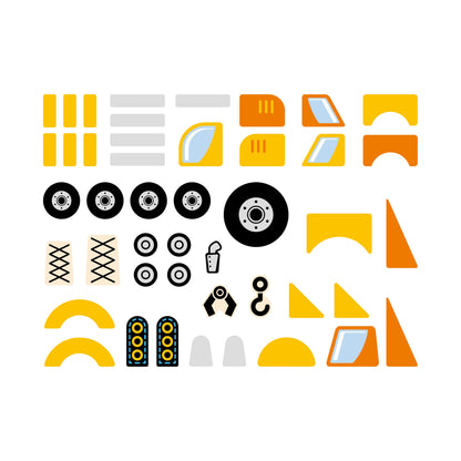 Construction Vehicles Cork Nailer, 45 Pieces