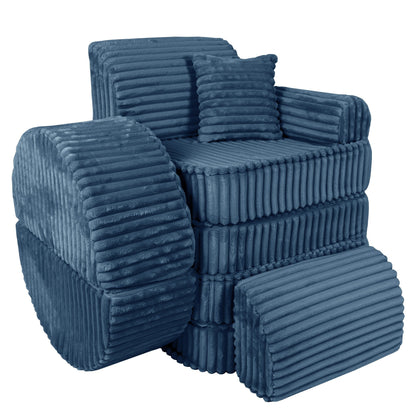 Medium Modular Sofa for Kids - Churros Blue Plus