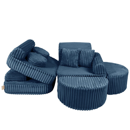Medium Modular Sofa for Kids - Churros Blue Plus