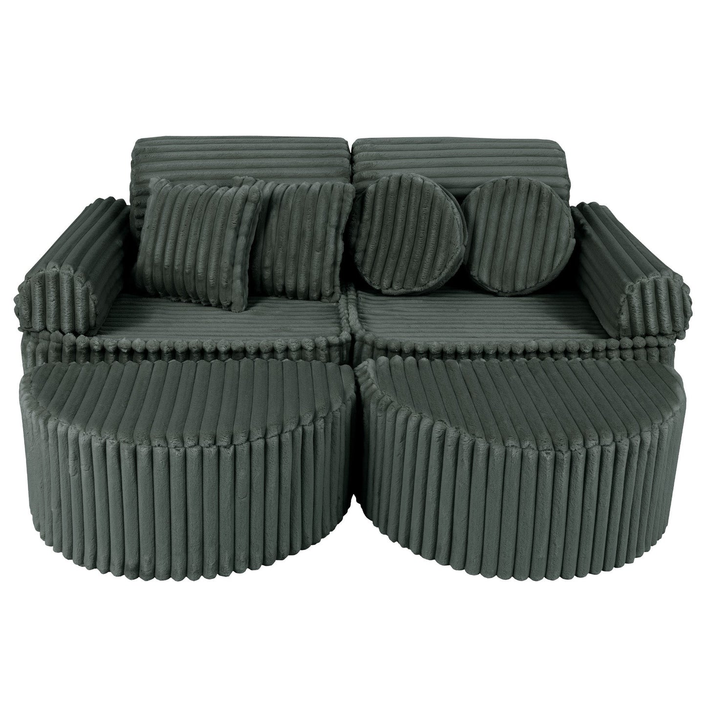 Medium Modular Sofa for Kids - Churros Forest Green Plus