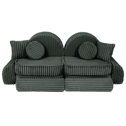 Medium Modular Sofa for Kids - Churros Forest Green Plus