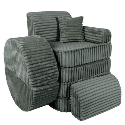 Medium Modular Sofa for Kids - Churros Forest Green Plus