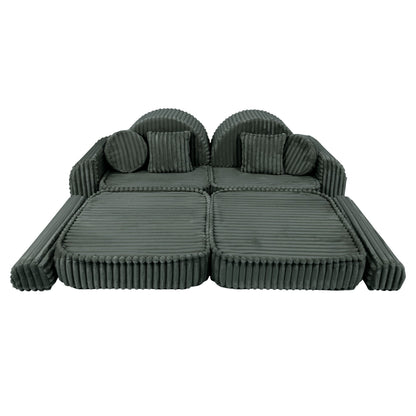 Medium Modular Sofa for Kids - Churros Forest Green Plus