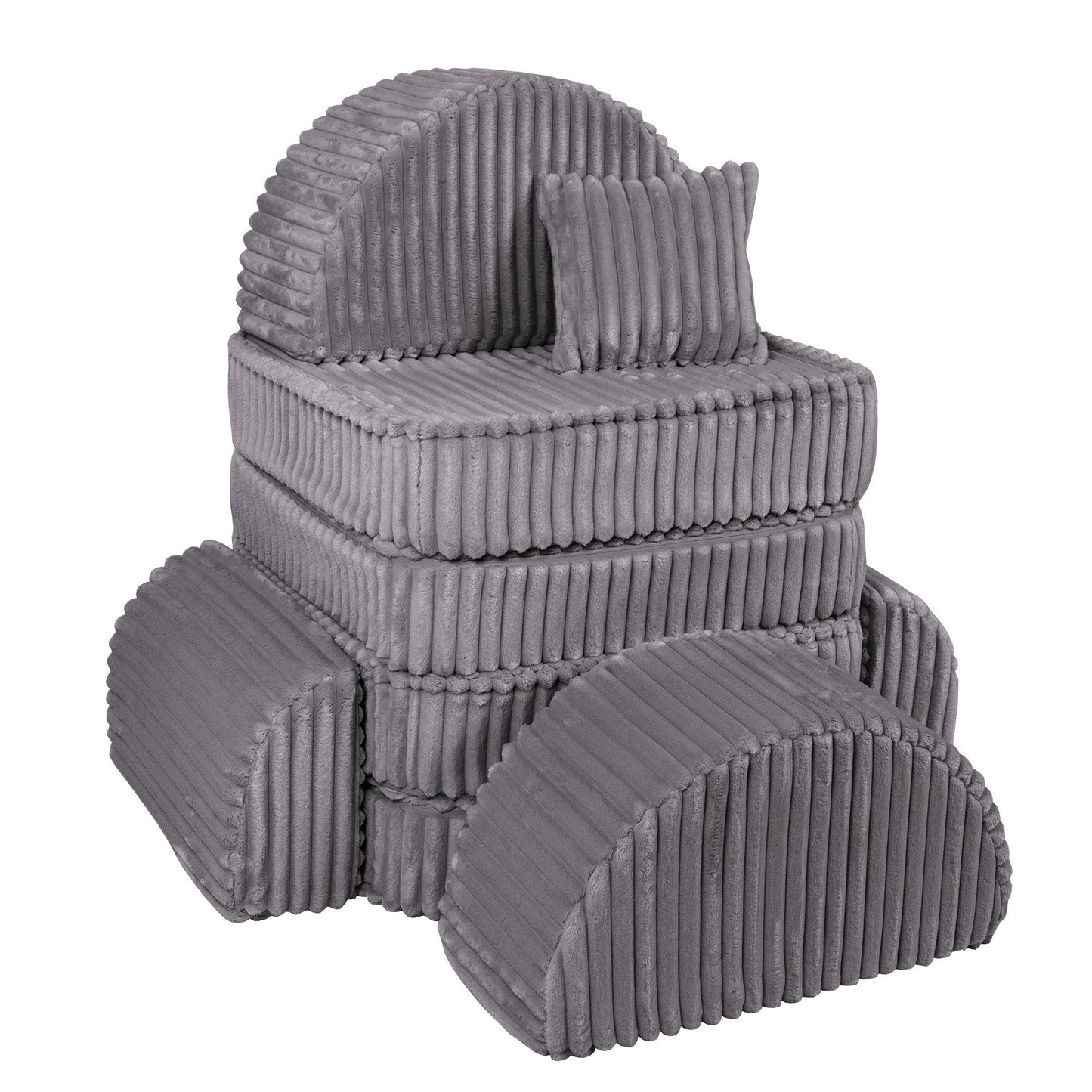 Medium Modular Sofa for Kids - Churros Jurassic Grey Plus