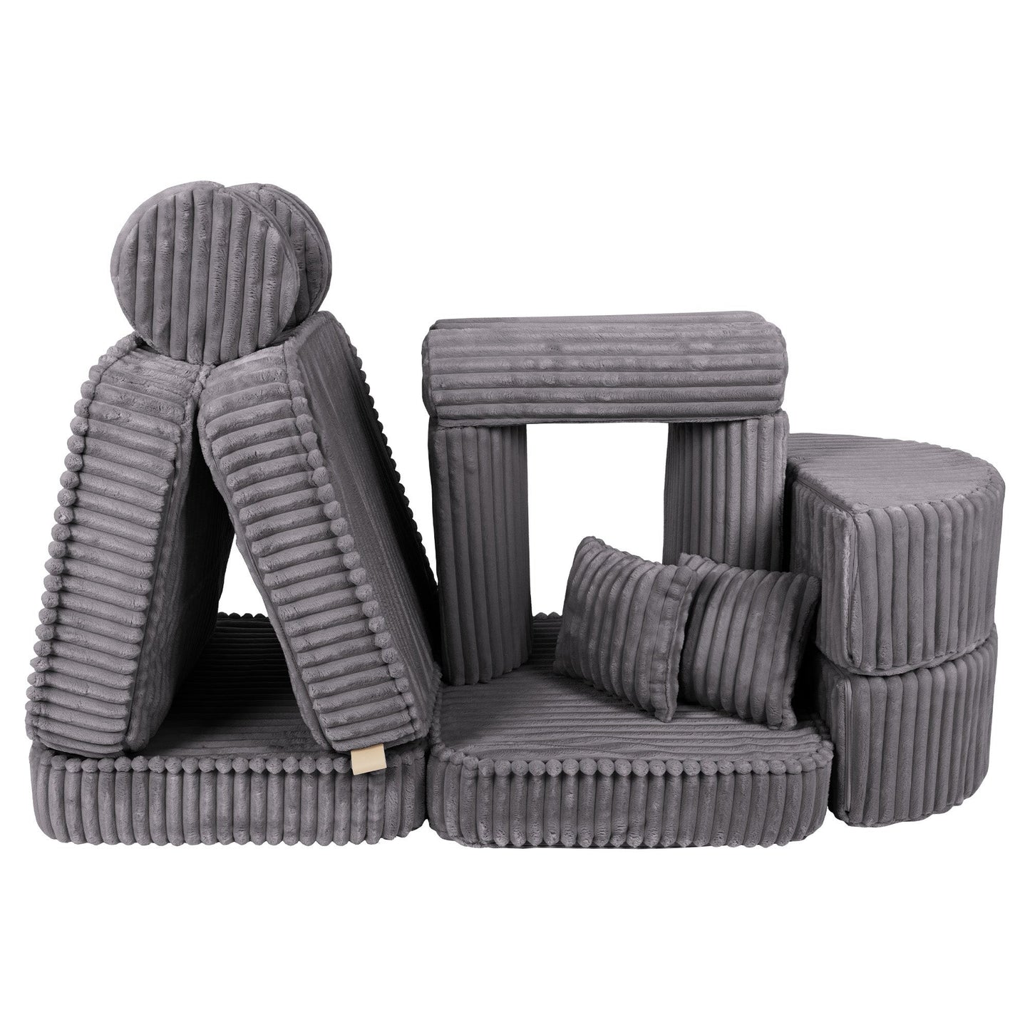 Medium Modular Sofa for Kids - Churros Jurassic Grey Plus