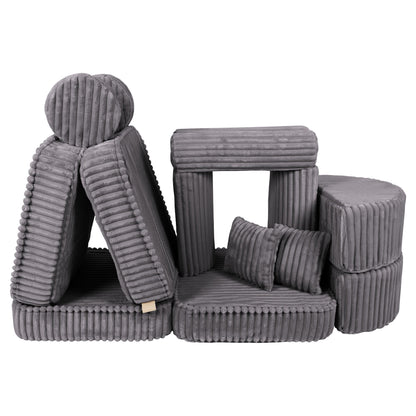 Medium Modular Sofa for Kids - Churros Jurassic Grey Plus