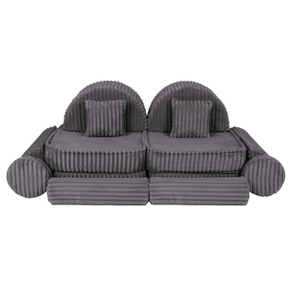 Medium Modular Sofa for Kids - Churros Jurassic Grey Plus