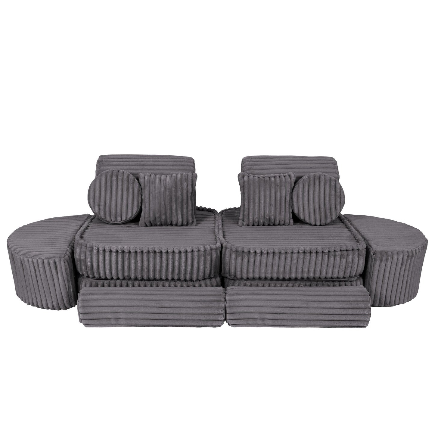 Medium Modular Sofa for Kids - Churros Jurassic Grey Plus
