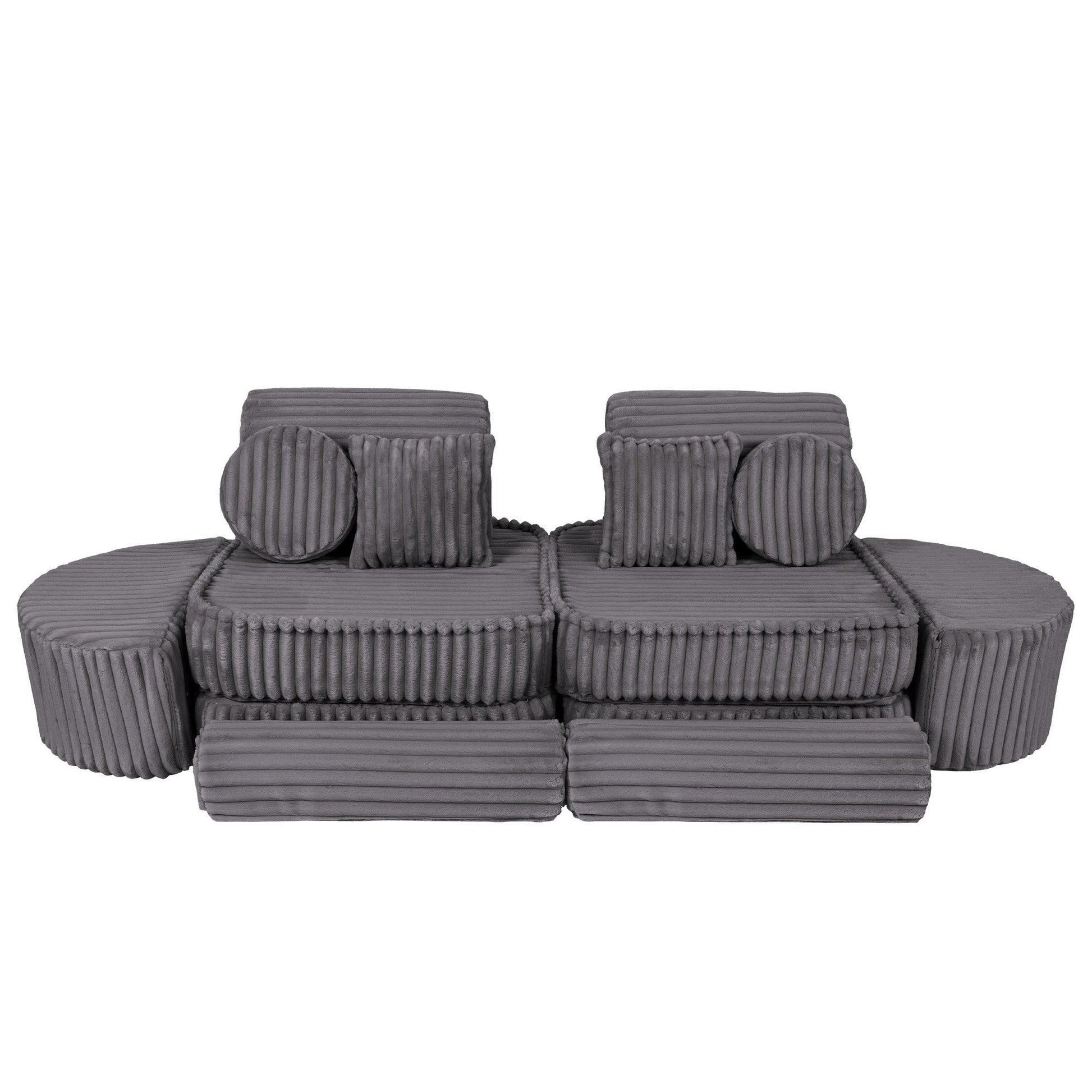 Medium Modular Sofa for Kids - Churros Jurassic Grey Plus