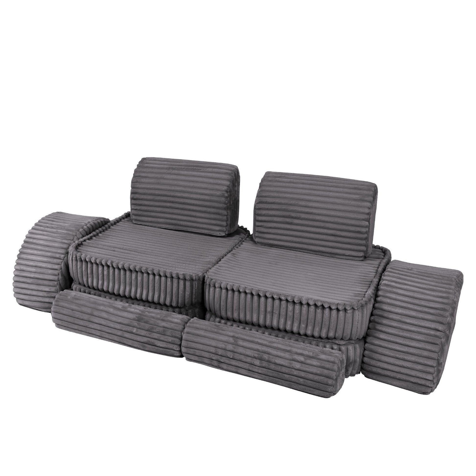 Medium Modular Sofa for Kids - Churros Jurassic Grey Plus