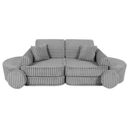 Medium Modular Sofa for Kids - Churros Moon Grey Plus