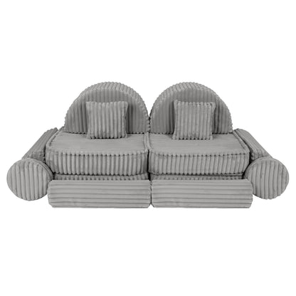 Medium Modular Sofa for Kids - Churros Moon Grey Plus