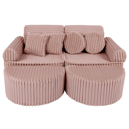 Medium Modular Sofa for Kids - Churros Pink Plus