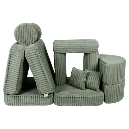Medium Modular Sofa for Kids - Churros Sage Green Plus