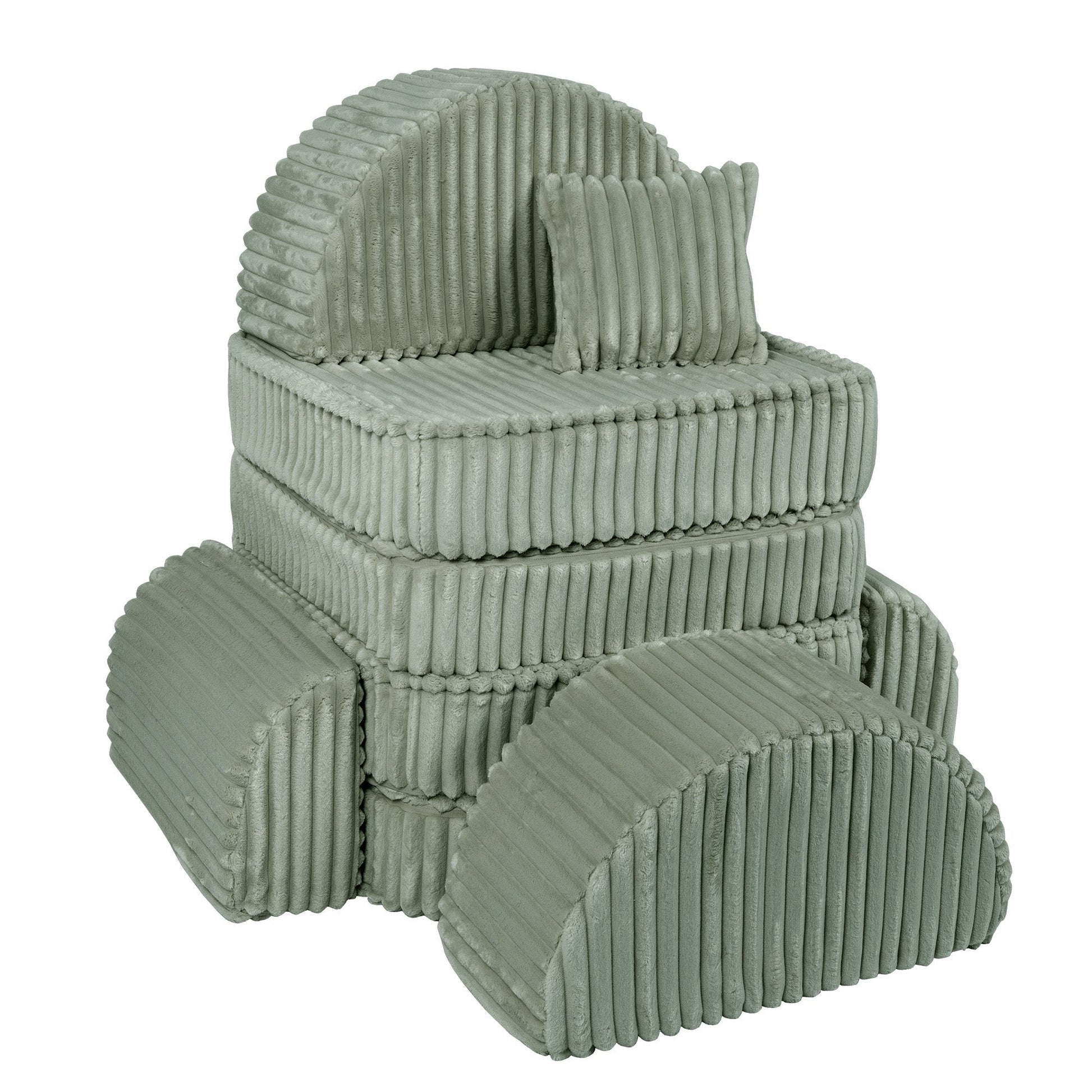 Medium Modular Sofa for Kids - Churros Sage Green Plus