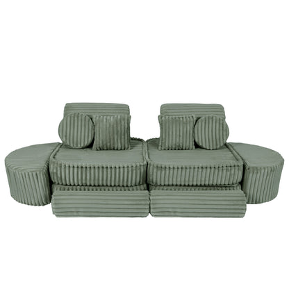 Medium Modular Sofa for Kids - Churros Sage Green Plus