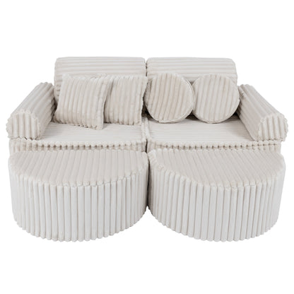 Medium Modular Sofa for Kids - Churros White Plus