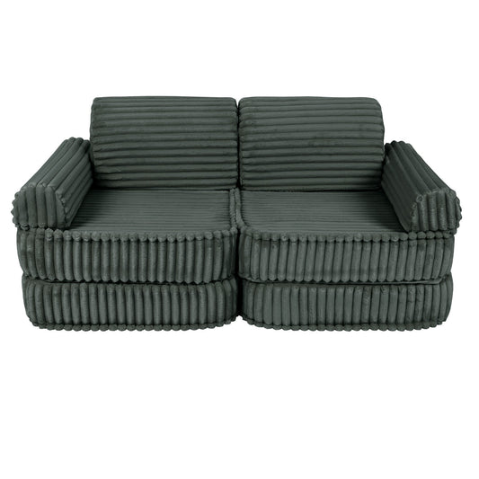 Medium Modular Sofa for Kids - Churros Forest Green
