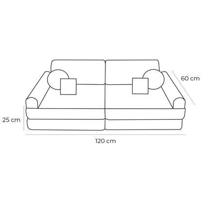 Medium Modular Sofa for Kids - Churros Forest Green