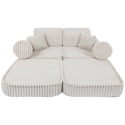 Medium Modular Sofa for Kids - Churros White
