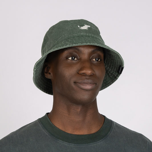 Moomin Classics Washed Denim Bucket Hat - Green