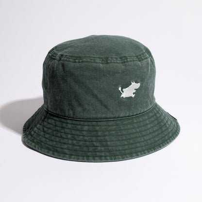 Moomin Classics Washed Denim Bucket Hat - Green