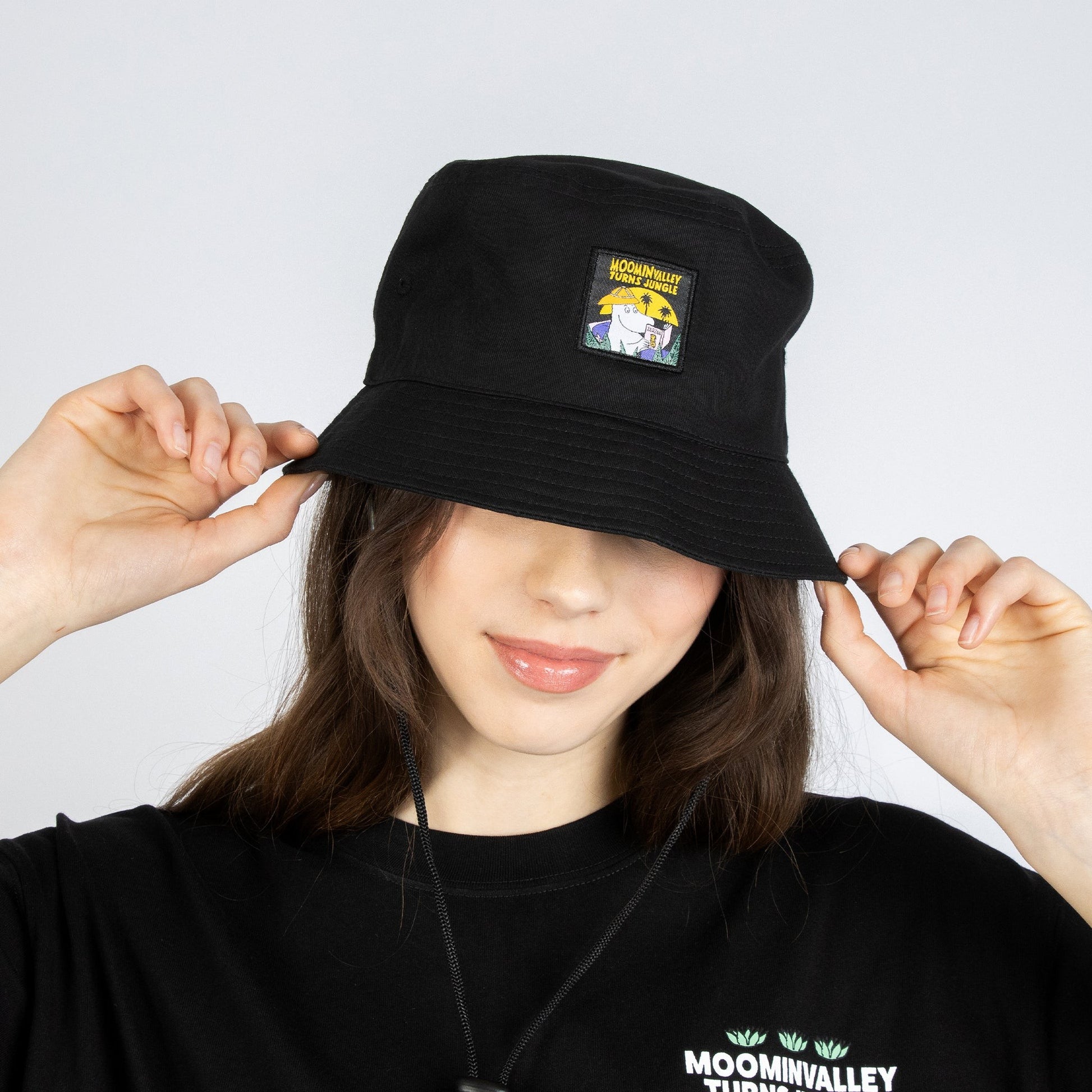 Moomin Jungle Adult Bucket Hat - Black