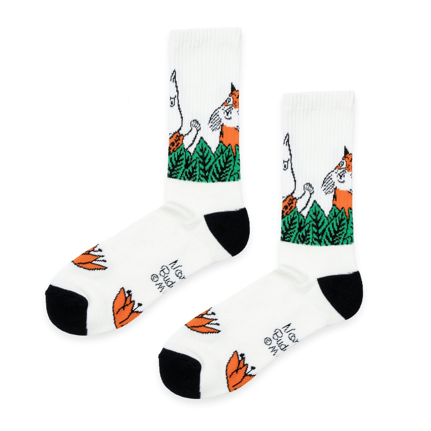 Moomin Jungle Men's Retro Socks - White