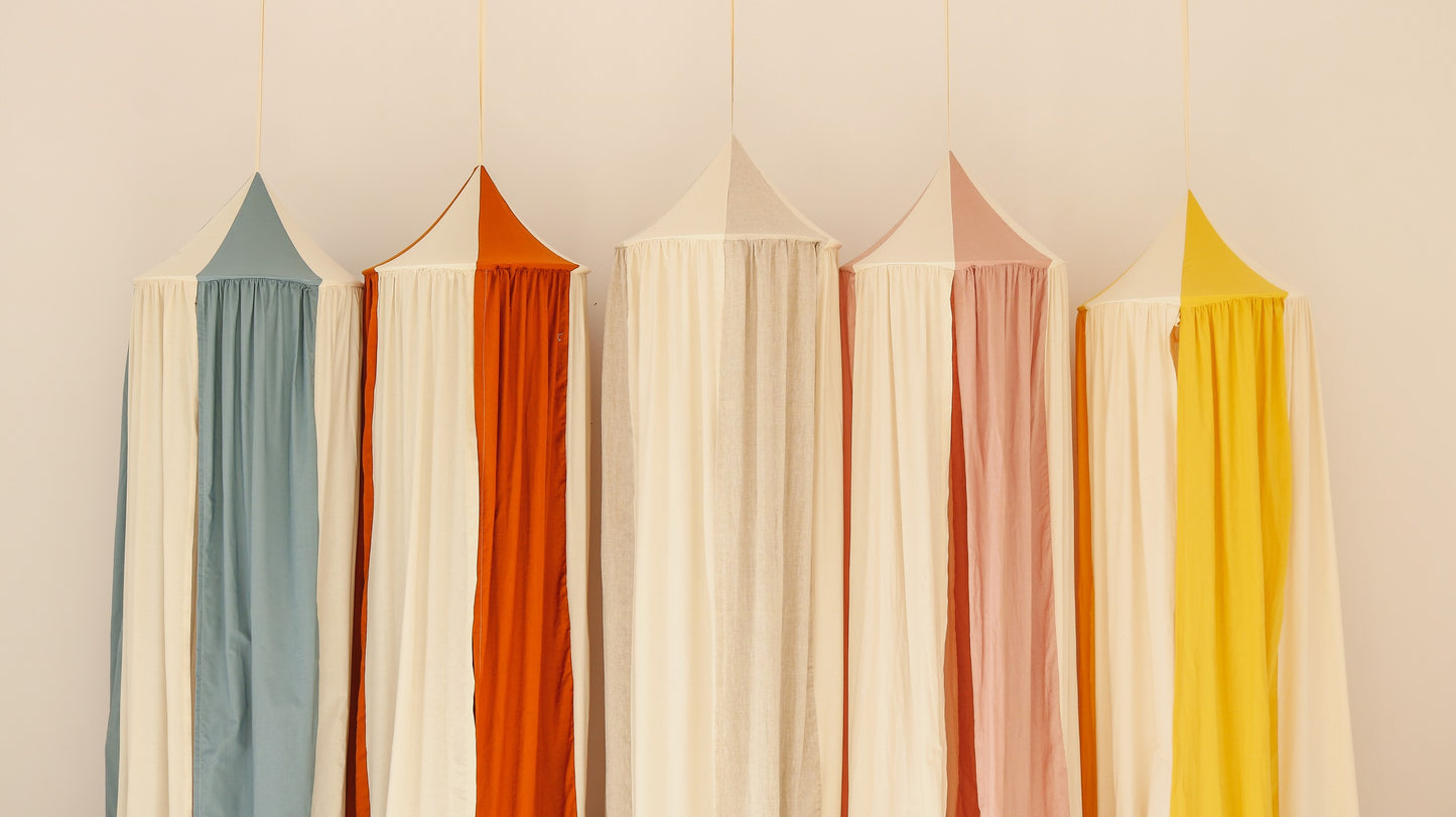 Organic Cotton and Linen Canopy - Cream Circus