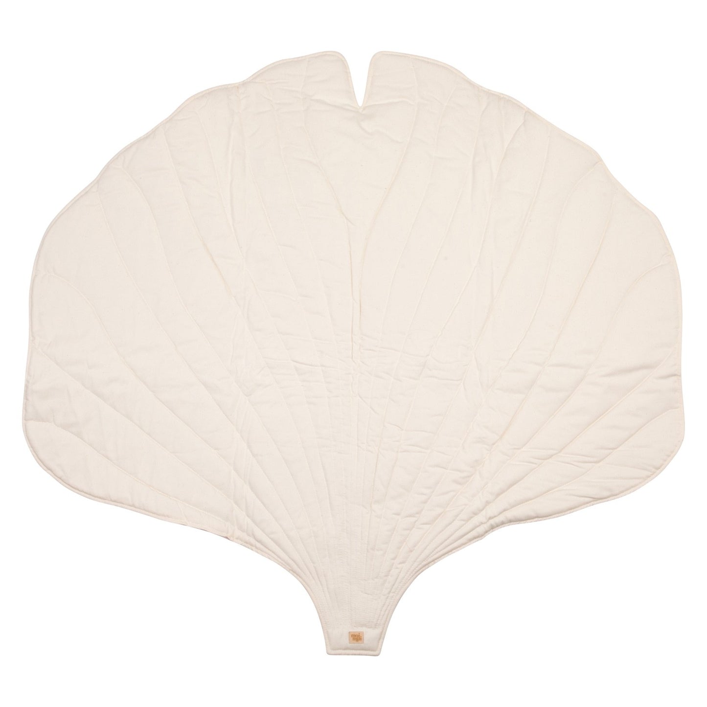 Organic Cotton and Linen Ginkgo Leaf Playmat - Caramel
