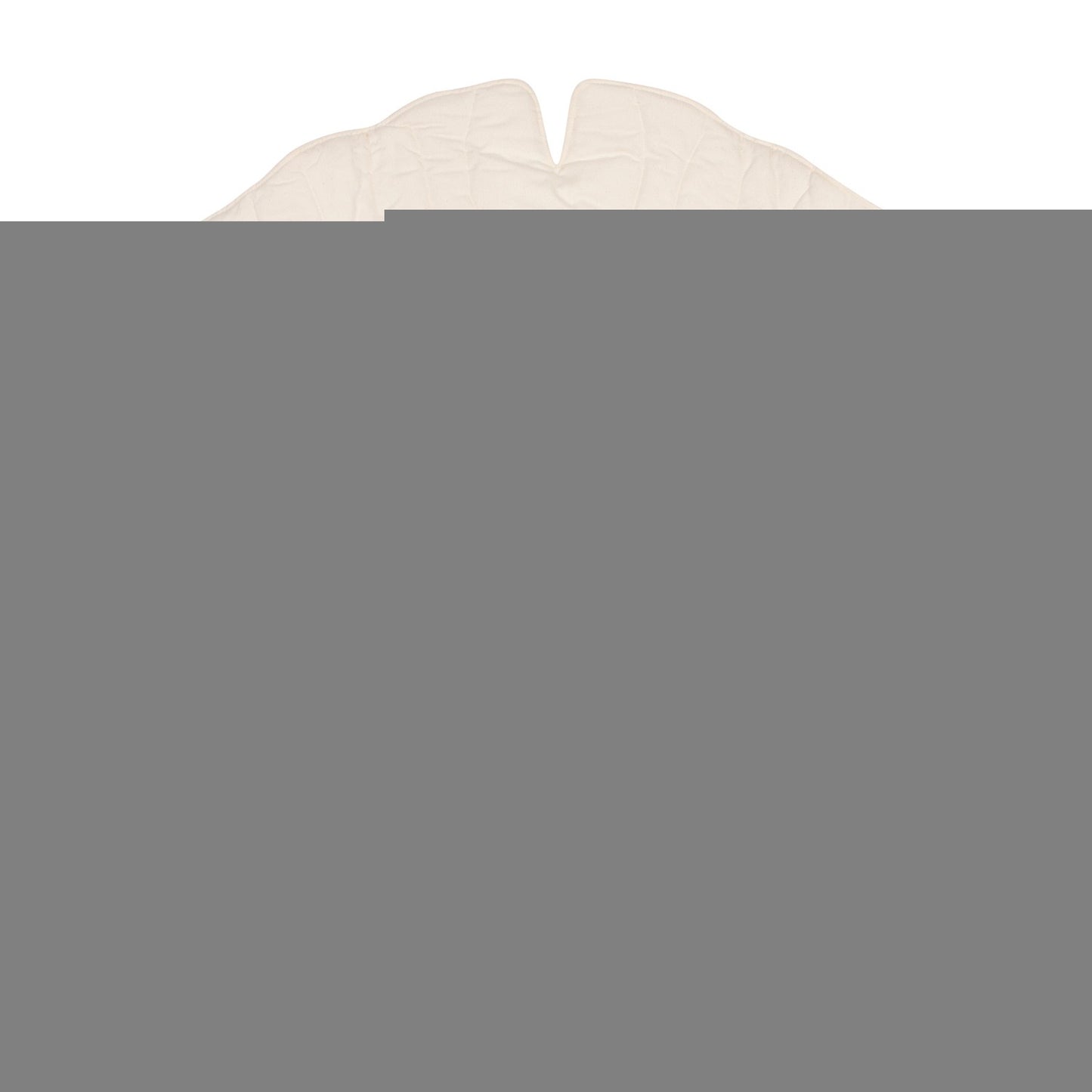 Organic Cotton and Velvet Ginkgo Leaf Playmat - Cream