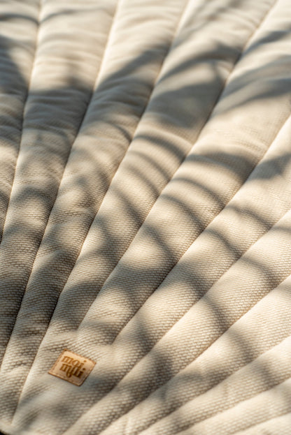 Organic Cotton and Velvet Shell Playmat - Beige