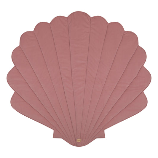 Organic Cotton and Velvet Shell Playmat - Powder Pink