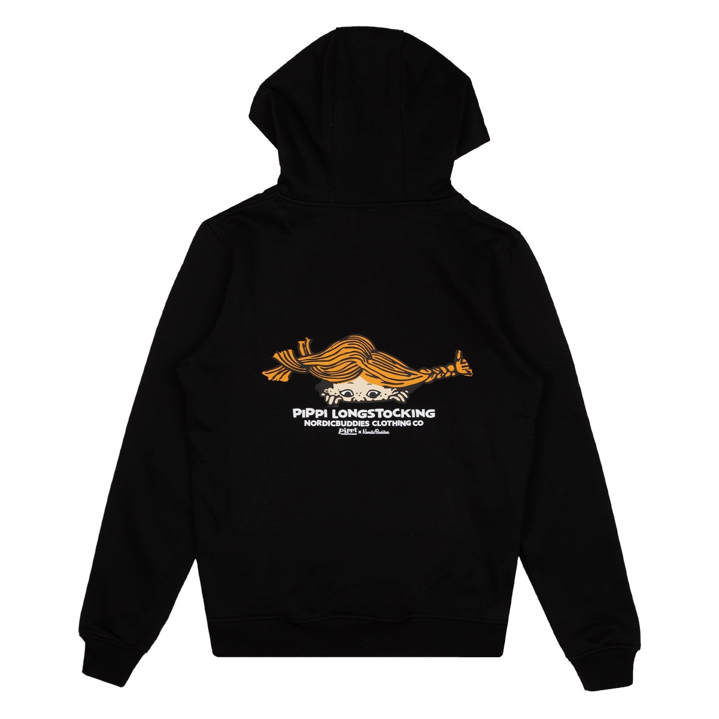 Pippi Longstocking Unisex Heavy Hoodie - Black