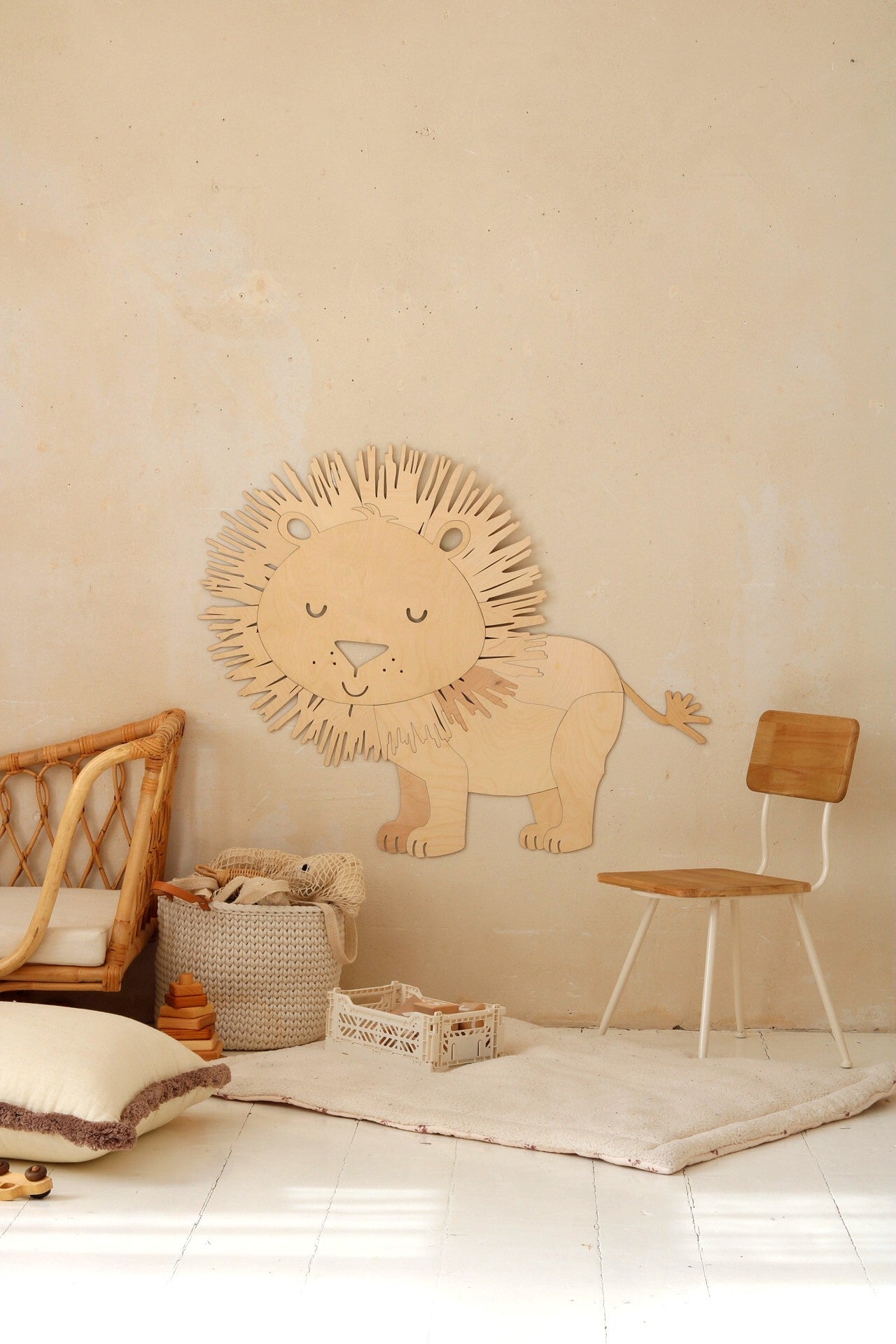 Safari Lion – Wooden Wall Decoration