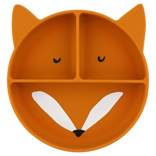 Silicone Divided Suction Plate for Kids - Mr. Fox