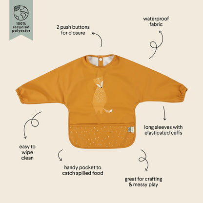 Waterproof Long Sleeve Bib - Mr. Fox