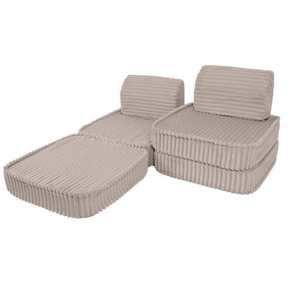 Small Modular Sofa for Kids - Churros Beige