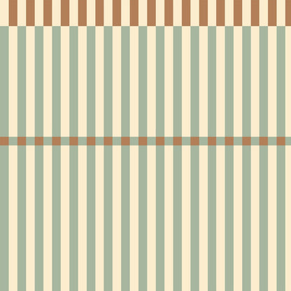 Stripes Nostalgia Green Wallpaper